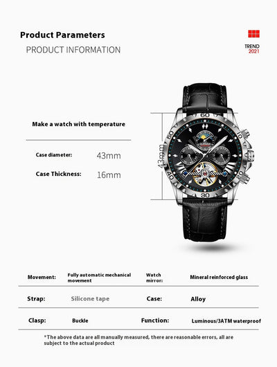 Reloj Automático Mecánico para Hombre con Diseño Calado - Image 18