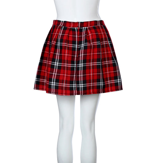 Falda Plisada a Cuadros Cintura Media para Mujer - Image 6