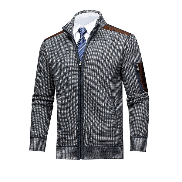 Cardigan Tejido Cuello Alto con Forro Polar para Máximo Abrigo
