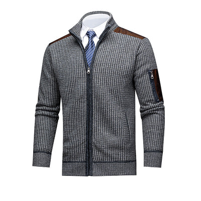Cardigan Tejido Cuello Alto con Forro Polar para Máximo Abrigo