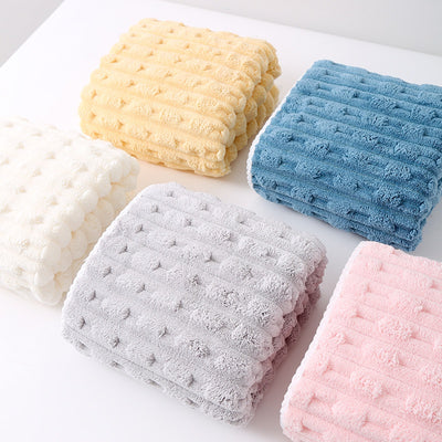 Toalla Facial Extragrande de Terciopelo Coral - Absorbente y Suave - Image 3