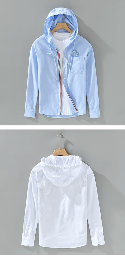 Chamarra Sudadera con Capucha de Algodón - Estilo Casual Americano para Hombre - Image 8