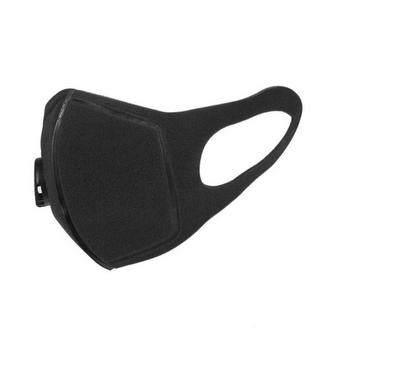 Black breathable face mask with an exhalation valve and ear loops, designed for autumn and winter fashion. - Image 9