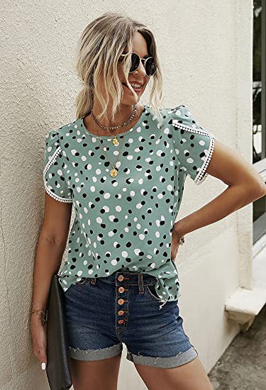 Blusa Casual para Mujer con Estampado Floral y Encaje Crochet - Image 14