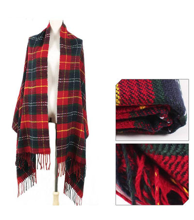 Chal Escocés Cálido para Otoño e Invierno con Borlas - Tamaño Grande - Image 7