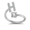 26 Letter English Rings Jewelry H Opening adjustable