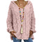 Sudadera Tejida de Color Puro con Giro