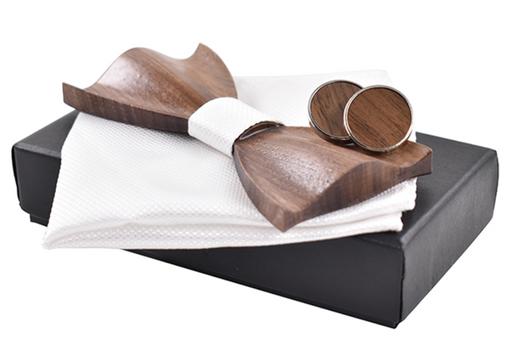 Gemelos y Pajarita de Madera - Estilo Clásico Elegante - Image 7