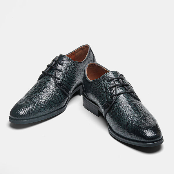Zapatos de Cuero Vintage para Hombre con Diseño Estampado
