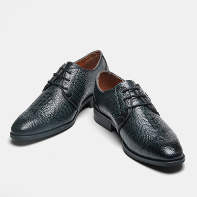 Zapatos de Cuero Vintage para Hombre con Diseño Estampado