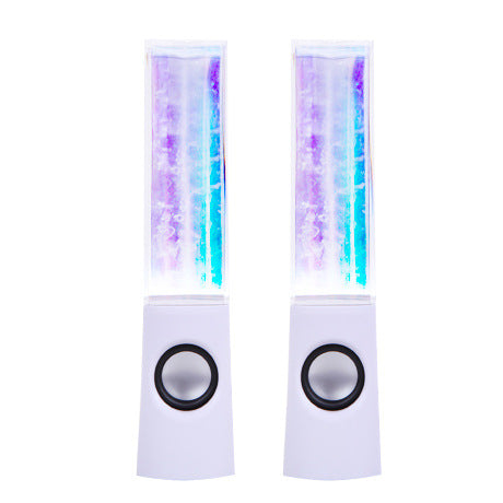 Parlante USB Mini Fuente Danzante con Luces LED para Computadora y Escritorio