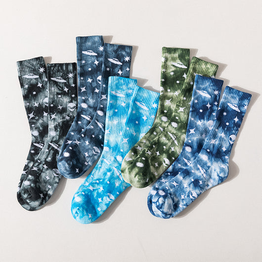 Calcetines Tie Dye Calavera Estrellada