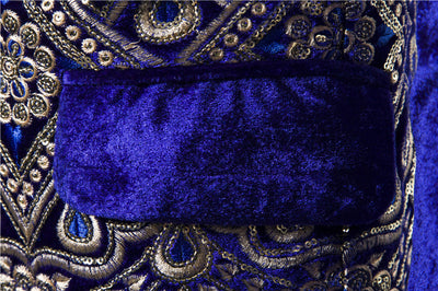 Traje de Etiqueta Plateado con Bordado y Botón Único para Hombre - Image 7