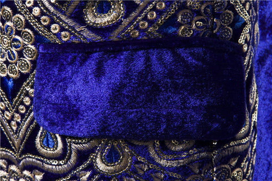 Traje de Etiqueta Plateado con Bordado y Botón Único para Hombre - Image 7
