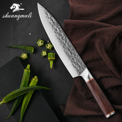 Cuchillo de Chef Damasco 8 Pulgadas - Acero Inoxidable 7Cr17 con Mango de Madera - Image 9