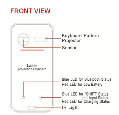 Teclado Láser Virtual Bluetooth con Proyector y Función Ratón - Image 5