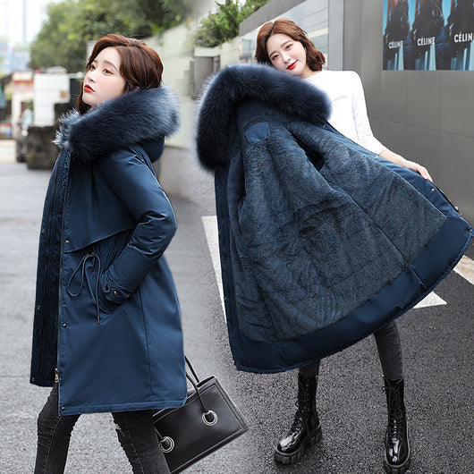 Chaqueta Acolchada de Algodón con Cintura Térmica para Invierno