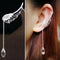 Aretes Alas de Ángel en Cristal Plateado