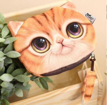 Monedero Gato 3D de Ojos Grandes