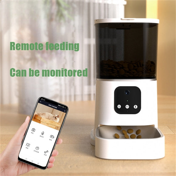 Smart Automatic Pet Feeder with WiFi, Voice Recorder, and App Control