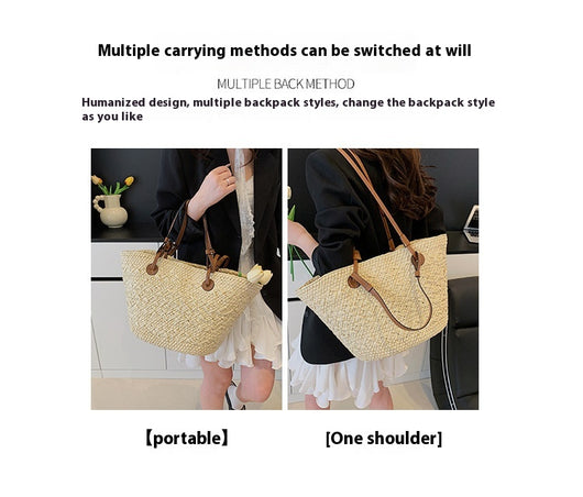 Bolsa Tejida de Gran Capacidad Multiuso con Asa de Hombro - Image 15