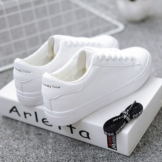 Zapatillas Blancas Casuales Planas para Mujer - Primavera - Image 7