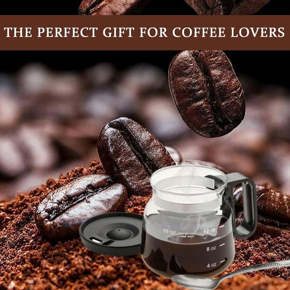 Taza de Café de Vidrio 16 oz con Tapa y Asa - Resistente y Elegante