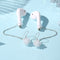 Chain rope Sterling Plateado headset anti ear Earrings 3style 1cm