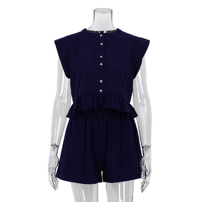 Conjunto de Verano Jacquard: Camisa y Shorts de Manga Corta - Image 5