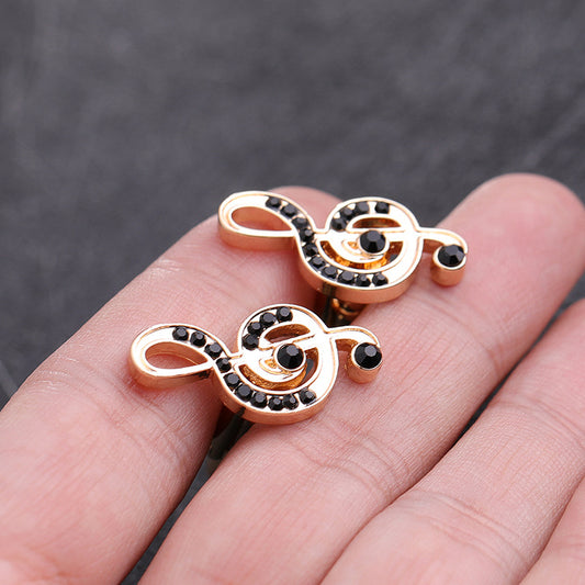 Gemelos para Camisas Diseño Nota Musical Creativa
