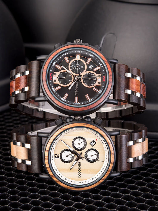 Reloj de Madera Multifuncional para Hombre - Image 4