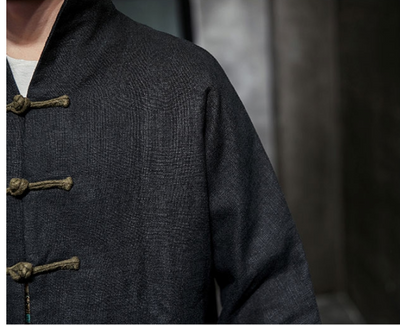Chaqueta de Algodón y Lino con Detalles en Contraste - Image 7