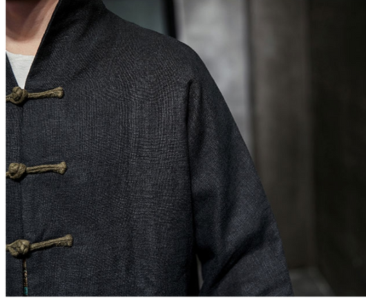 Chaqueta de Algodón y Lino con Detalles en Contraste - Image 7