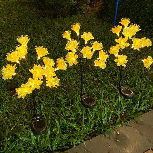 Lámpara Solar Decorativa con Flor de Camelia para Jardín - Image 2