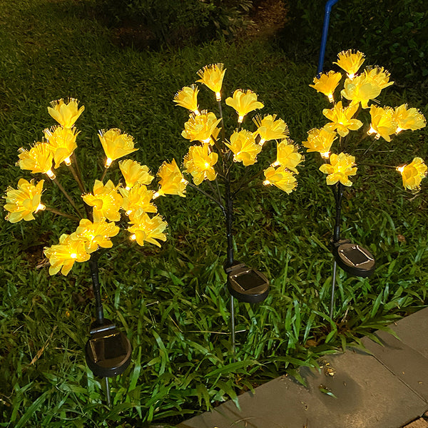 Lámpara Solar Decorativa con Flor de Camelia para Jardín