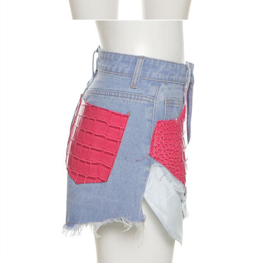 Shorts Denim Casual Ajustados con Bolsillos Laterales para Mujer - Image 4