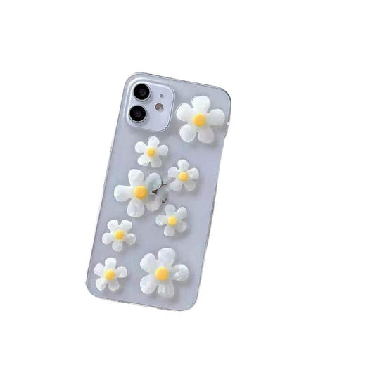 Funda iPhone 13 Pro con Diseño de Margarita en Resina Epóxica - Protección Transparente - Image 2