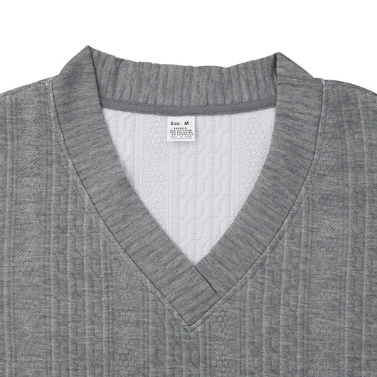 Conjunto de 2 Piezas Hombre: Playera Jacquard Cuello V Manga Corta + Shorts con Bolsillos - Image 17