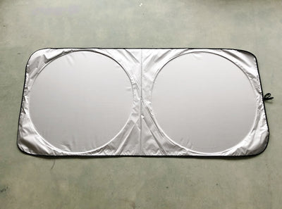 Parasol Automotriz Doble Círculo Plateado - Protector Solar Frontal - Image 14