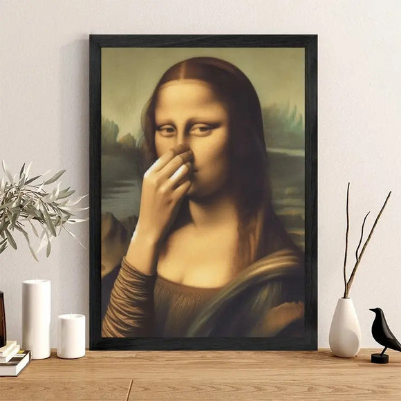 Póster de Arte Mona Lisa Contemporáneo con Gesto Humorístico