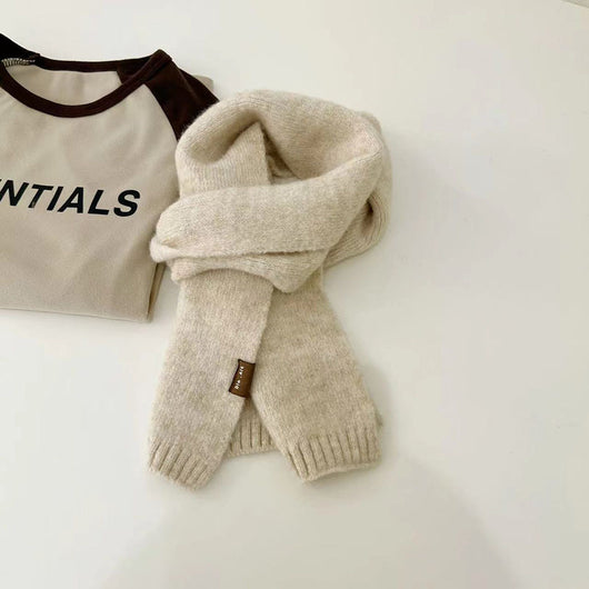 Bufanda Infantil Otoño Invierno Cashmira Artificial con Flor Clip - Image 7