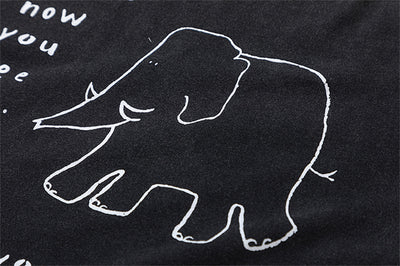 Playera Hombre Elefante Abstracto Pintado a Mano - Image 5