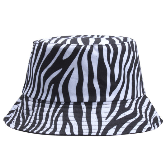 Gorra Pescador Cebra Estilo Coreano Trendy para Mujer