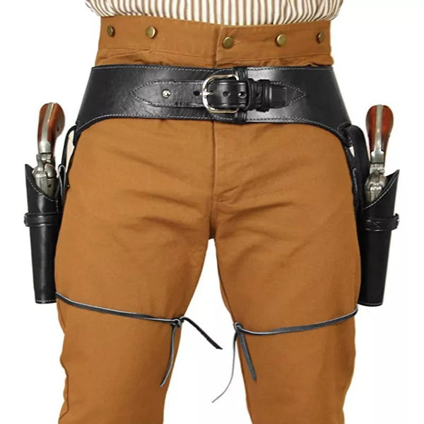 Cartuchera Steampunk Western para Revólver Estilo Vaquero