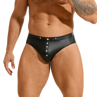 Bóxer de Cuero Sintético con Remaches para Hombre - Image 7