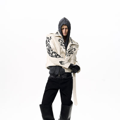 Chaqueta de Cuero PU Corta con Lentejuelas para Hombre - Estilo Elegante