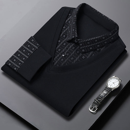 Suéter Falsa Doble Capa para Hombre - Prenda Base Versátil - Image 9