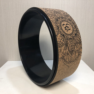 Rueda de Yoga en Corcho con Diseño de Veta de Madera - Image 4