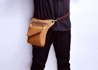Bolsa Táctica de Cuero Genuino para Hombre - Riñonera Outdoor Ajustable - Image 18