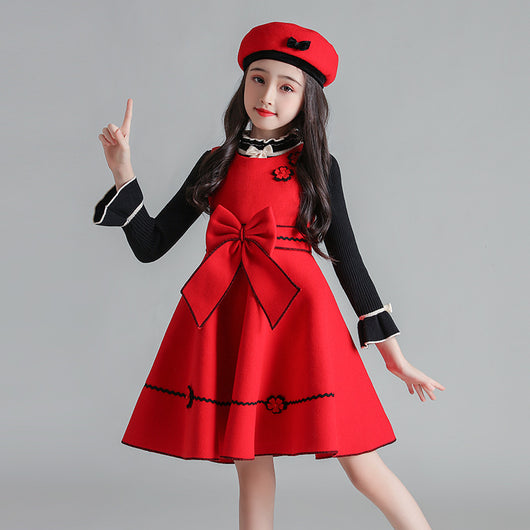 Conjunto Infantil de Chaleco y Falda de Lana - Image 13